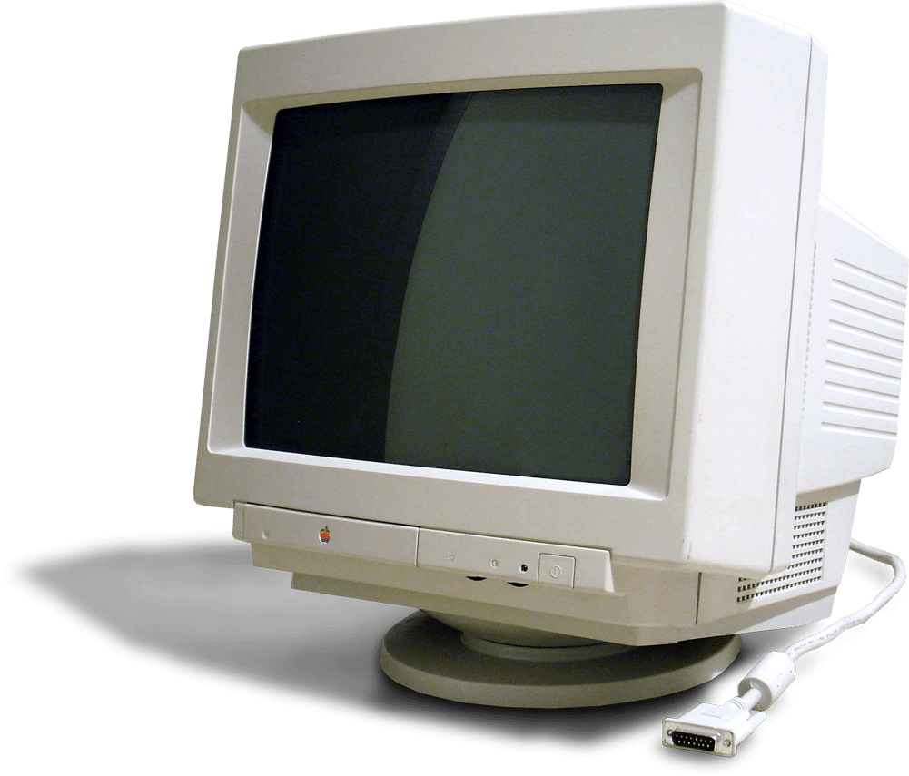 Vintage Apple C R T Monitor PNG Image