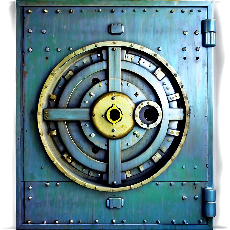 Vintage Bank Vault Door Png Sux PNG Image