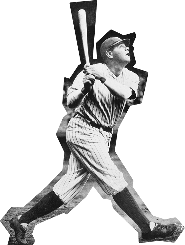 Vintage Baseball Legend Swing PNG Image