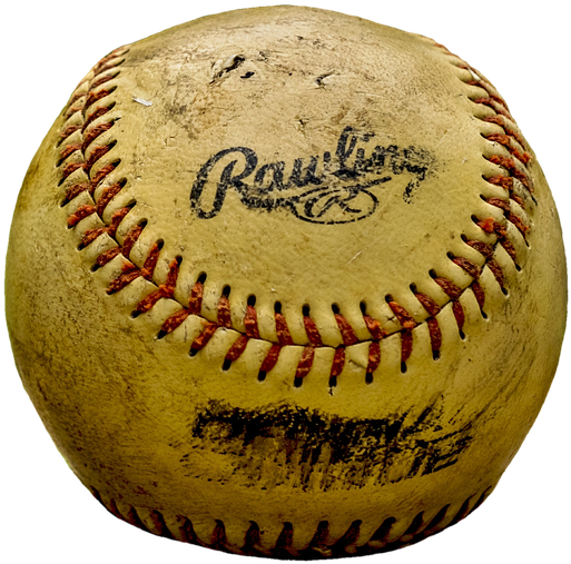 Vintage Baseballwith Red Stitches PNG Image