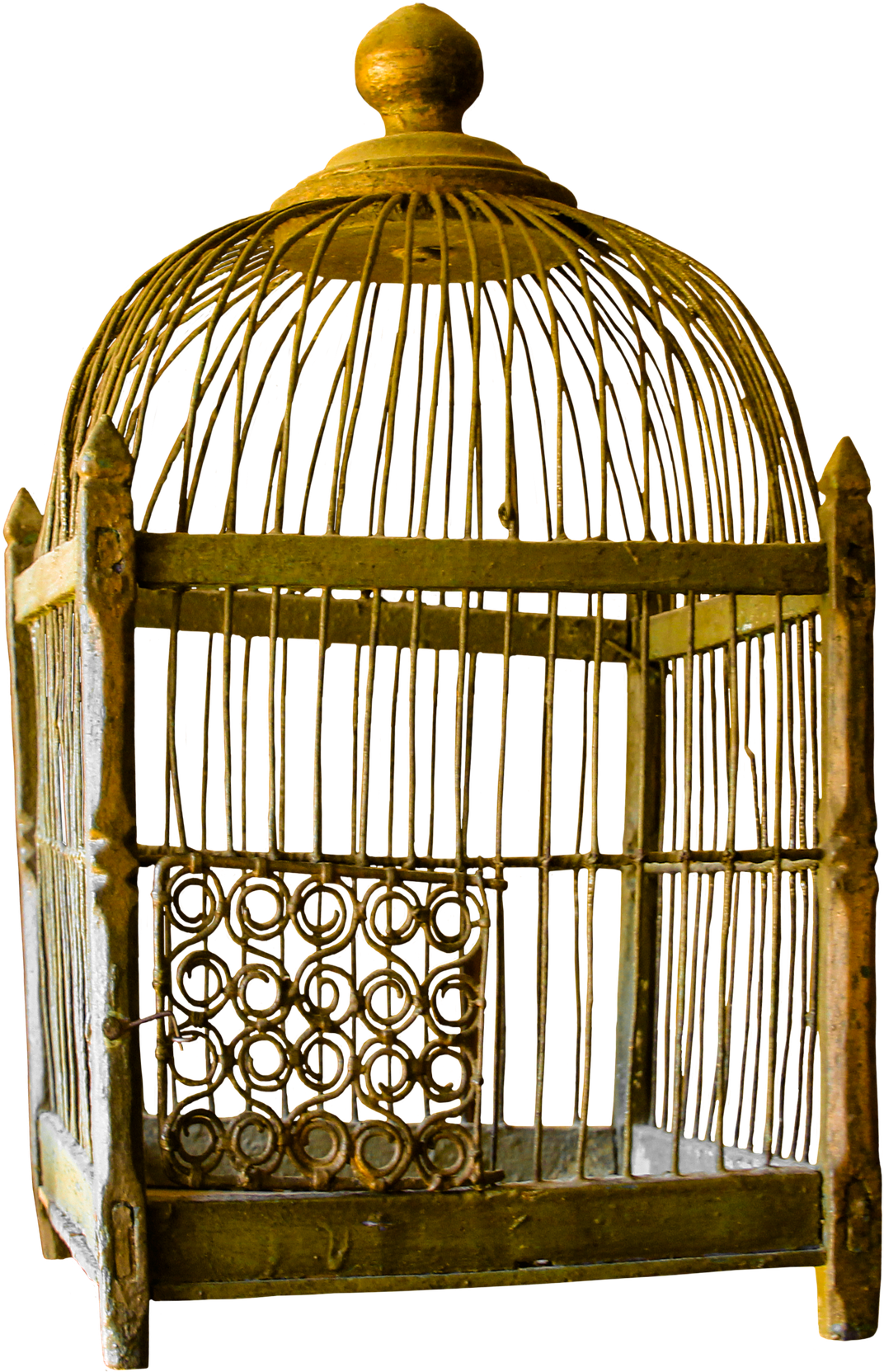 Vintage Birdcage Isolated PNG Image