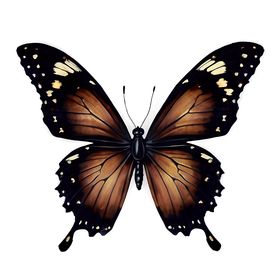 Vintage Black Butterfly Png Xyc PNG Image