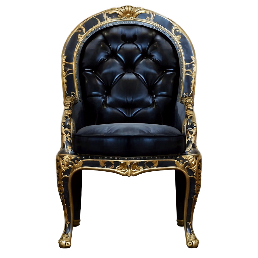 Vintage Black Chair Png Onm58 PNG Image