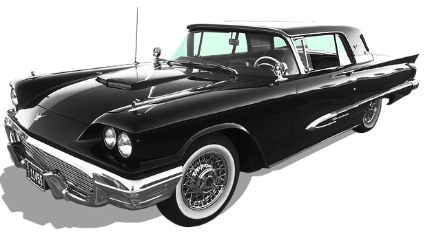 Vintage Black Classic Car PNG Image