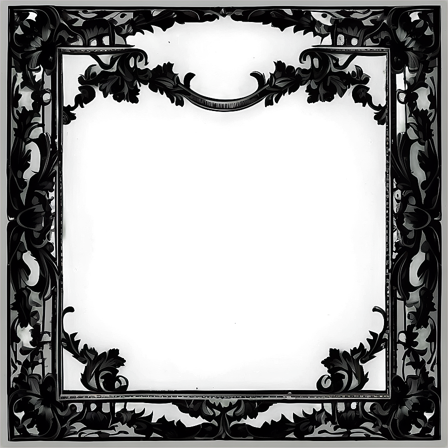 Vintage Black Frame Png Sqk PNG Image