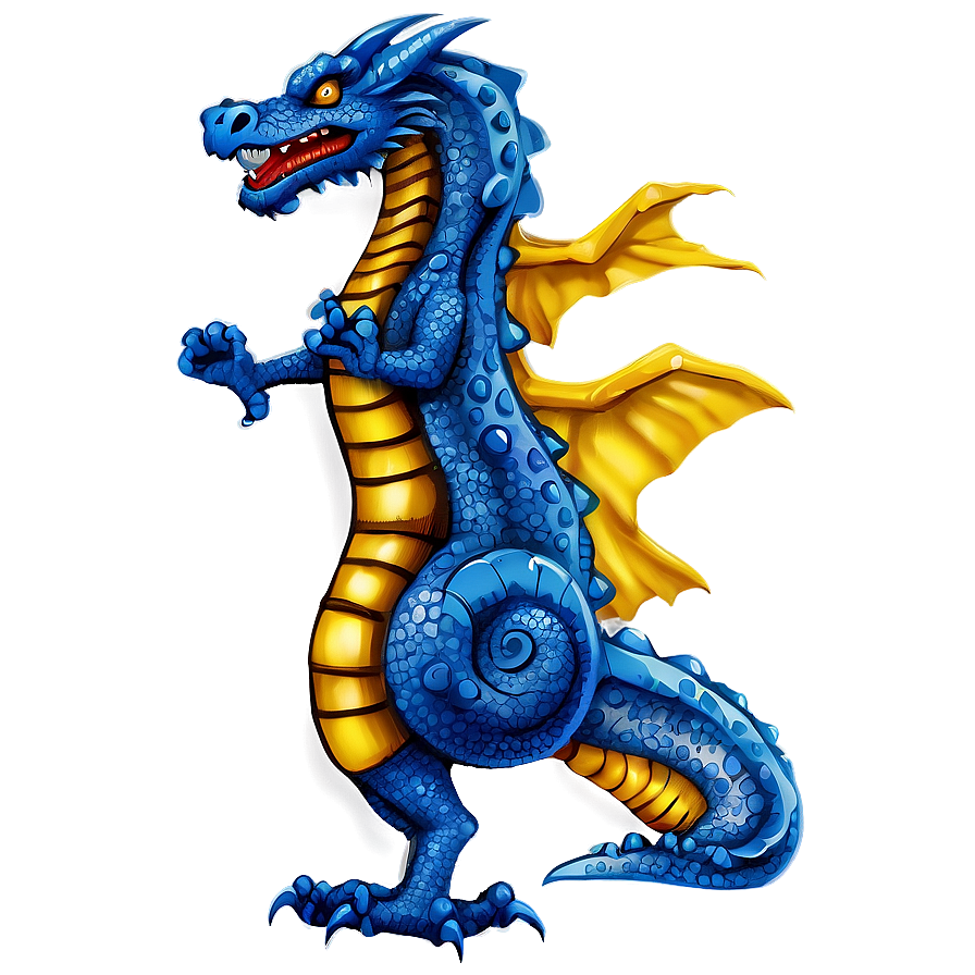 Vintage Blue Dragon Png Ltv PNG Image