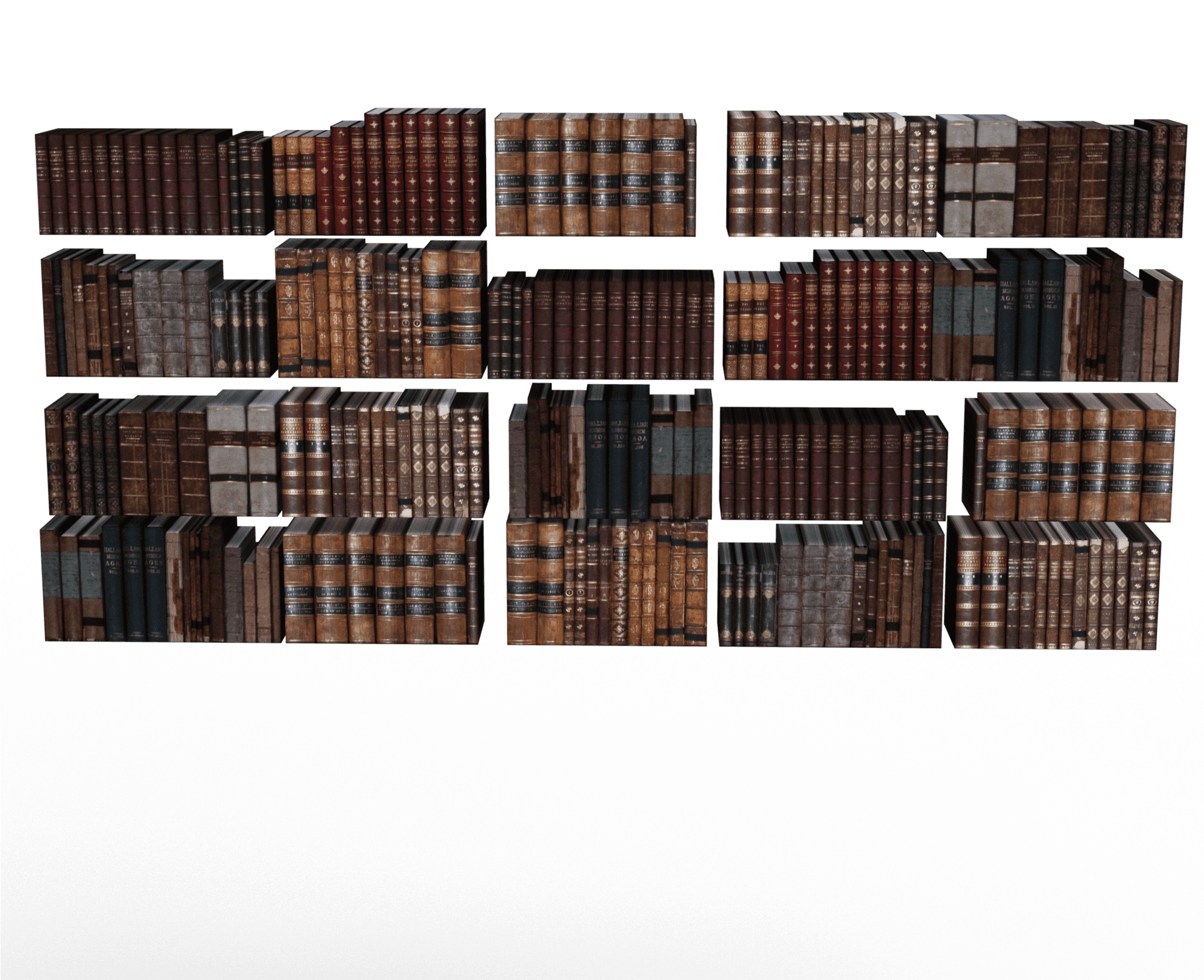 Vintage Book Collectionon Shelves PNG Image