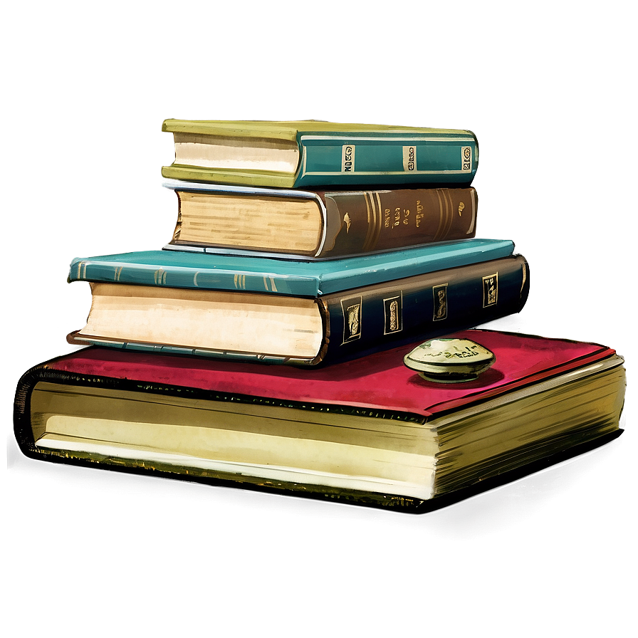 Vintage Books Pile Png Lxo PNG Image