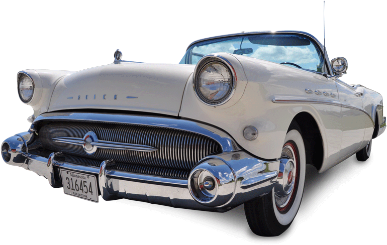 Vintage Buick Convertible Front View PNG Image