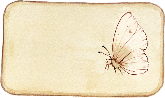 Vintage Butterfly Sketch PNG Image