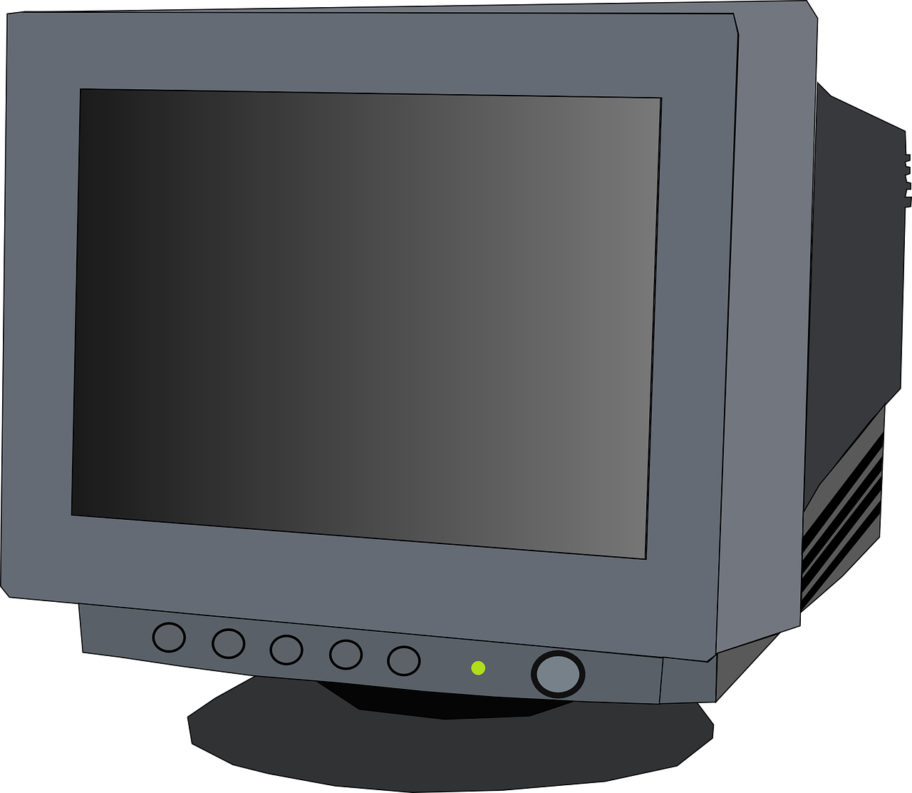 Vintage C R T Monitor Graphic PNG Image