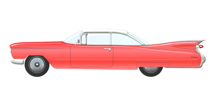 Vintage Cadillac Classic Car Illustration PNG Image