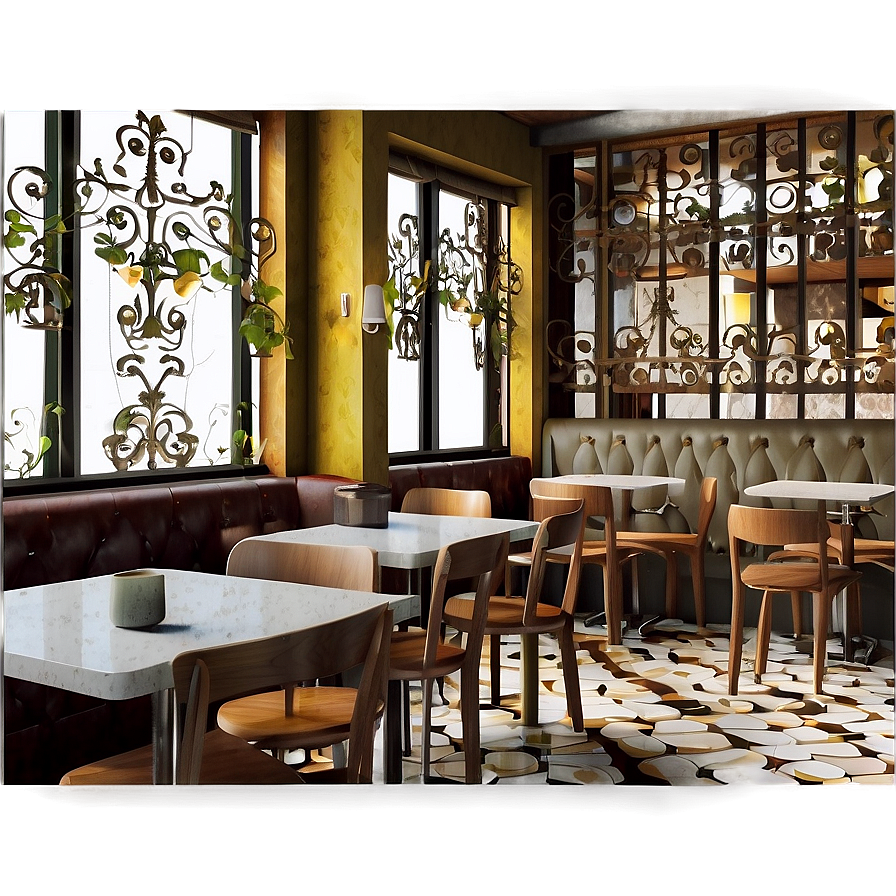 Vintage Cafe Interior Png Cbf PNG Image