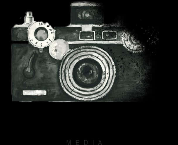 Vintage Camera Artistic Representation PNG Image