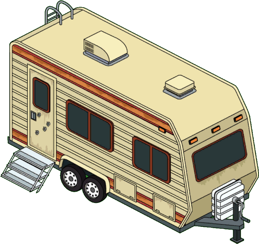 Vintage Camper Illustration PNG Image