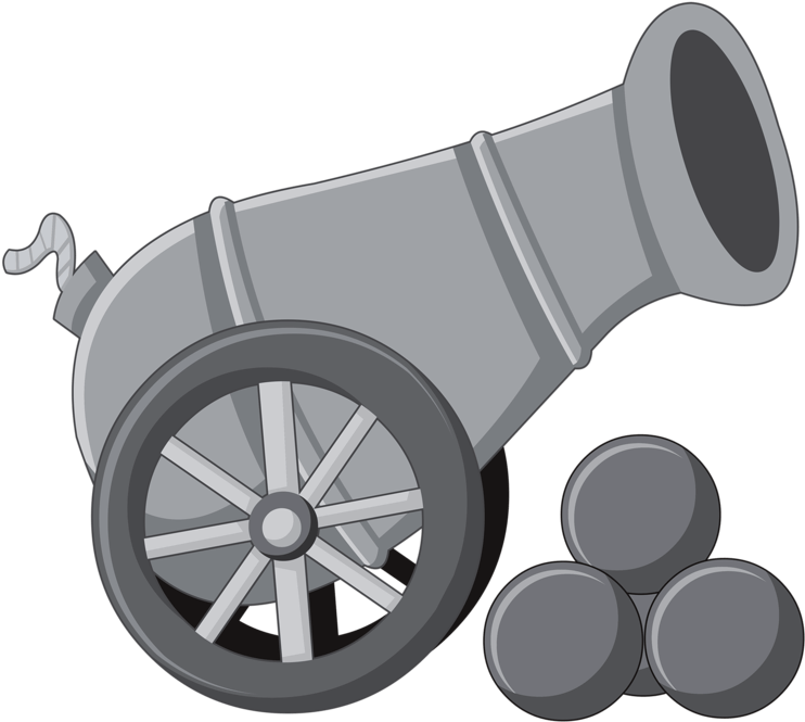 Vintage Cannon Illustration PNG Image