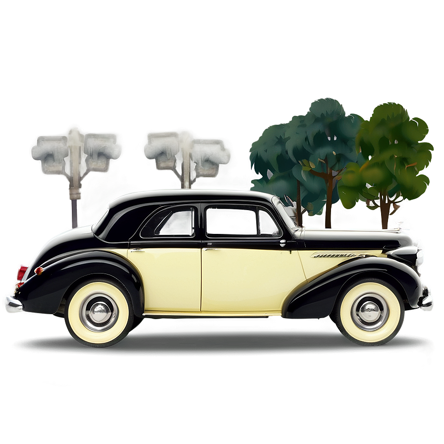 Vintage Car In Cityscape Png 39 PNG Image