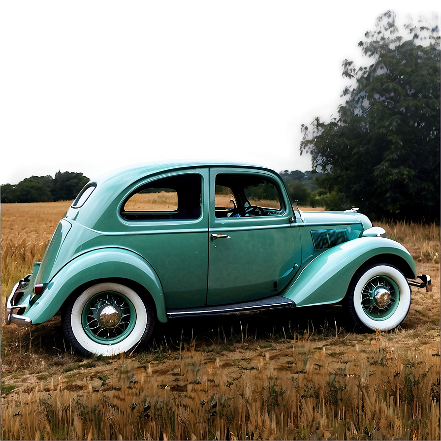 Vintage Car In The Countryside Png 06252024 PNG Image