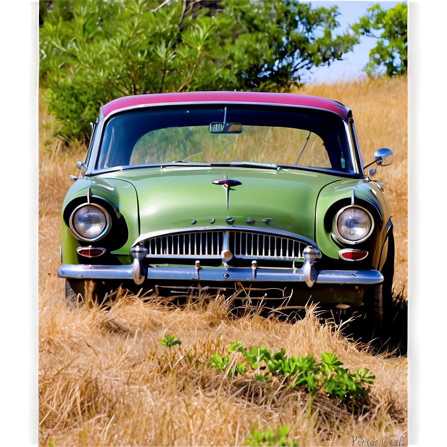 Vintage Car In The Countryside Png 06252024 PNG Image