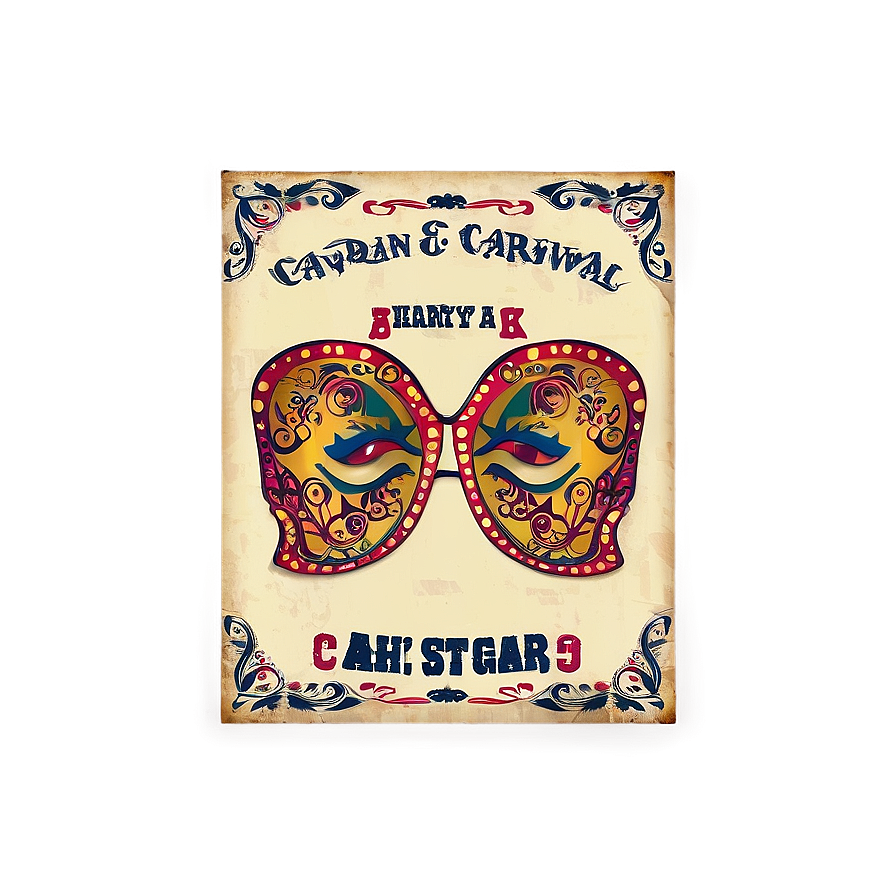 Vintage Carnival Posters Png Fkx86 PNG Image