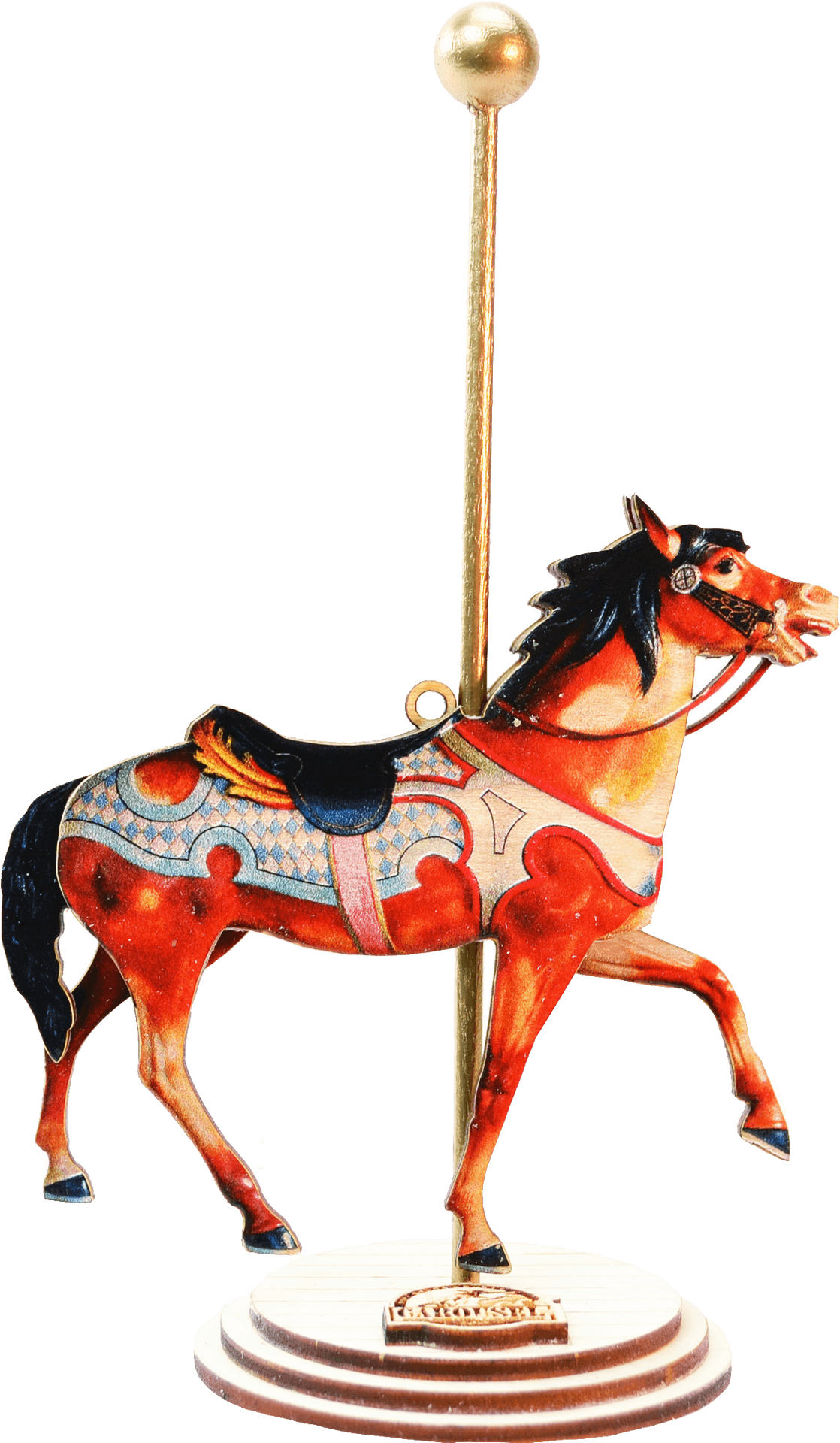 Vintage Carousel Horse Illustration PNG Image