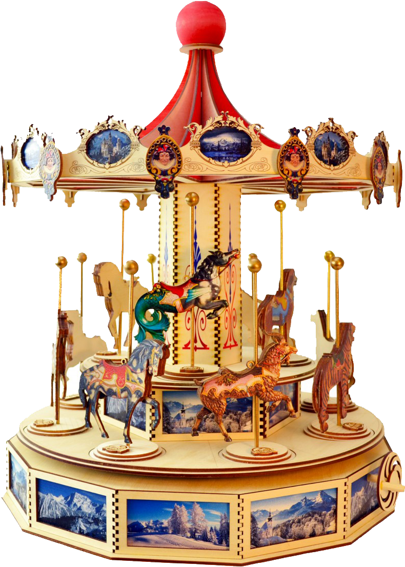 Vintage Carousel Model.png PNG Image