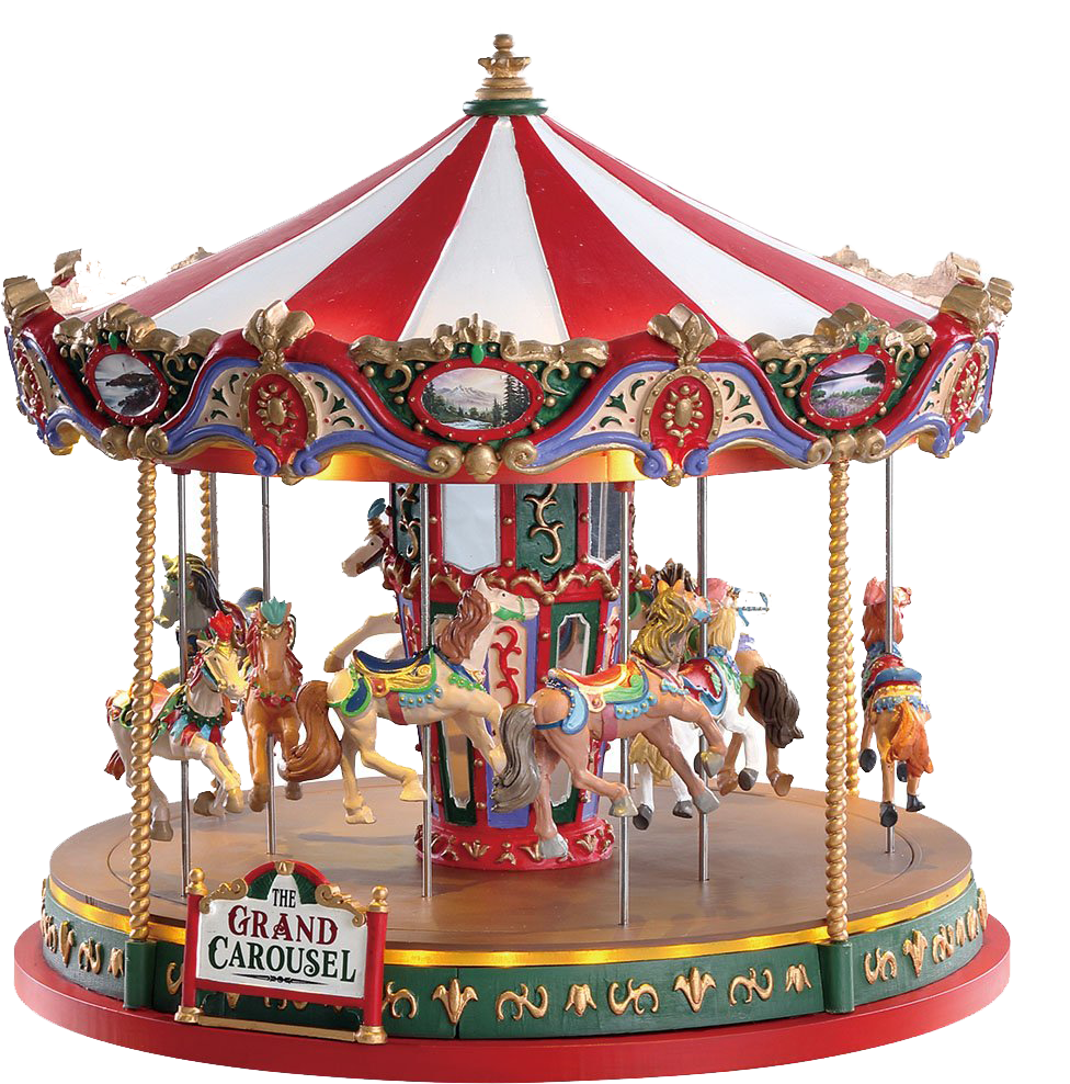 Vintage Carousel Model PNG Image