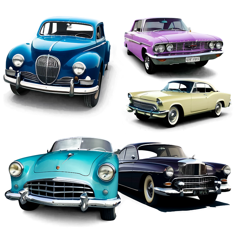 Vintage Cars Collection Png 06282024 PNG Image