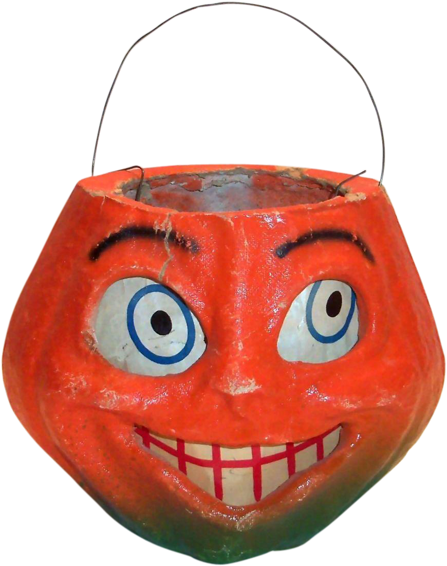 Vintage Cartoon Face Handbag PNG Image