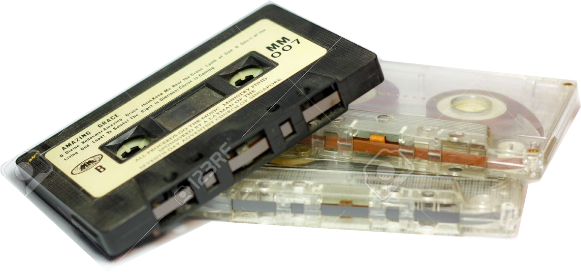 Vintage Cassette Tapewith Case PNG Image