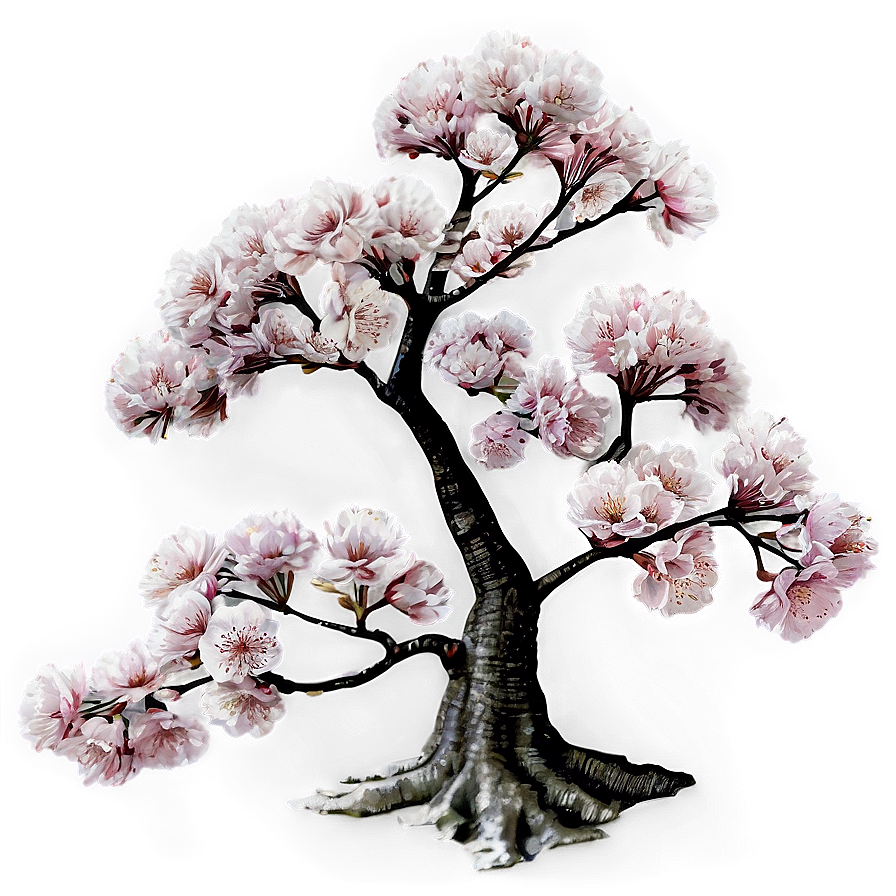 Vintage Cherry Blossom Tree Png 05242024 PNG Image