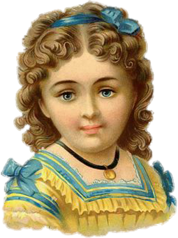 Vintage Child Portrait Illustration PNG Image