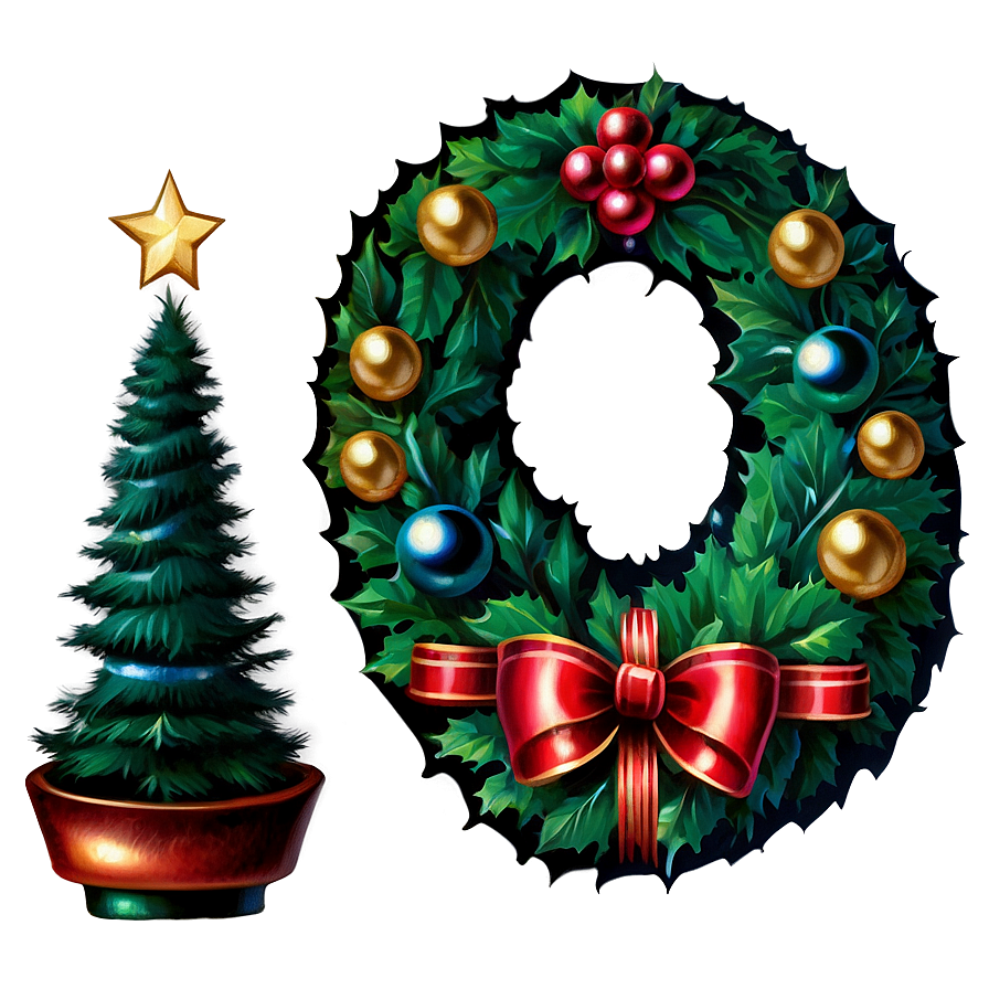 Vintage Christmas Decor Png Dfc98 PNG Image