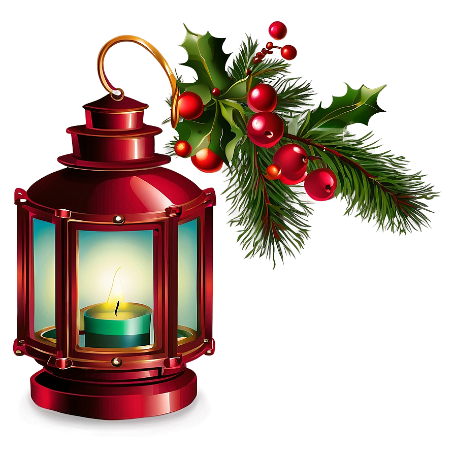 Vintage Christmas Lantern Png Cvm PNG Image