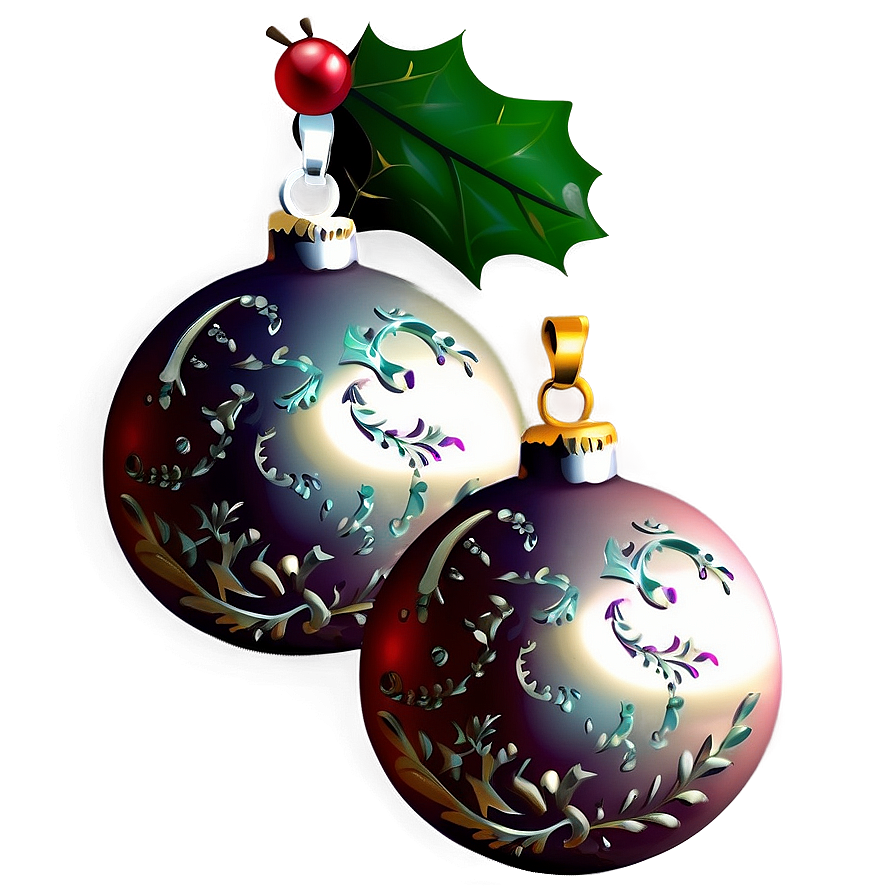 Vintage Christmas Ornaments Png 85 PNG Image