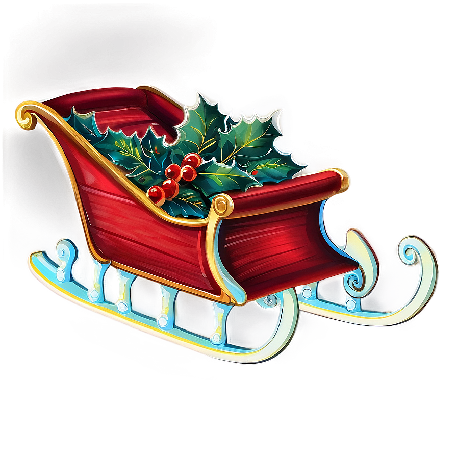 Vintage Christmas Sleigh Png 06292024 PNG Image