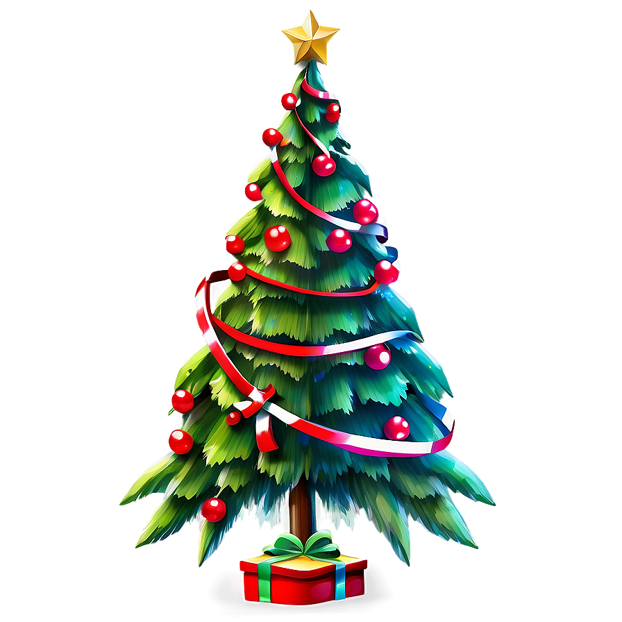 Vintage Christmas Tree Png Nda47 PNG Image