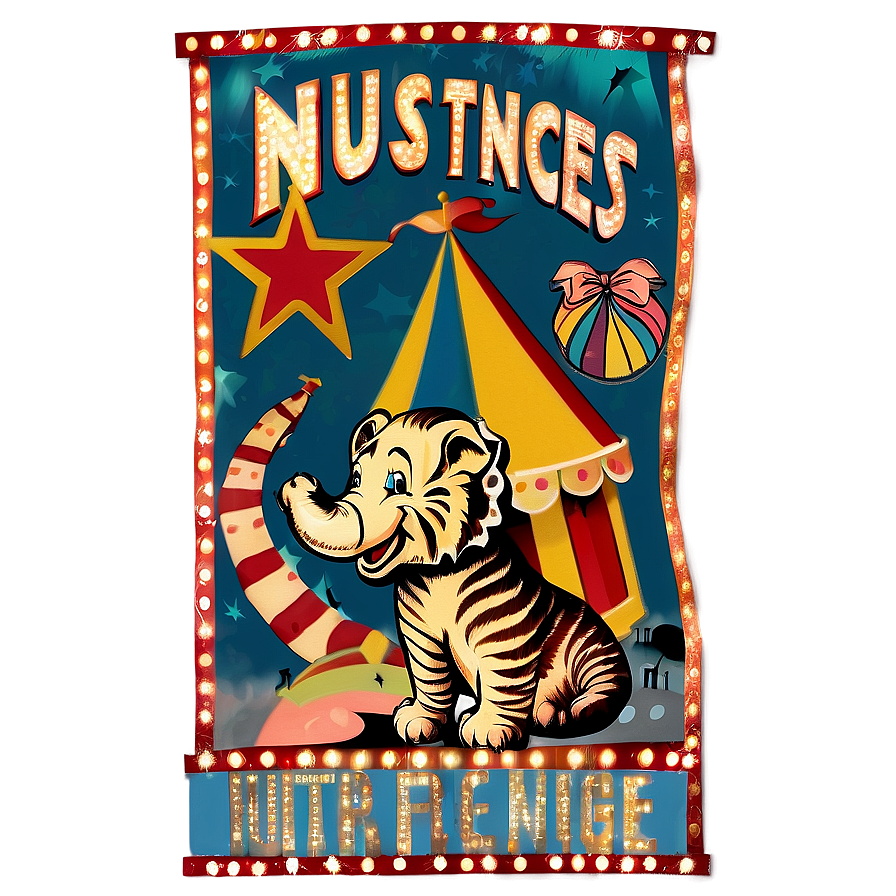 Vintage Circus Poster Png Gxg PNG Image