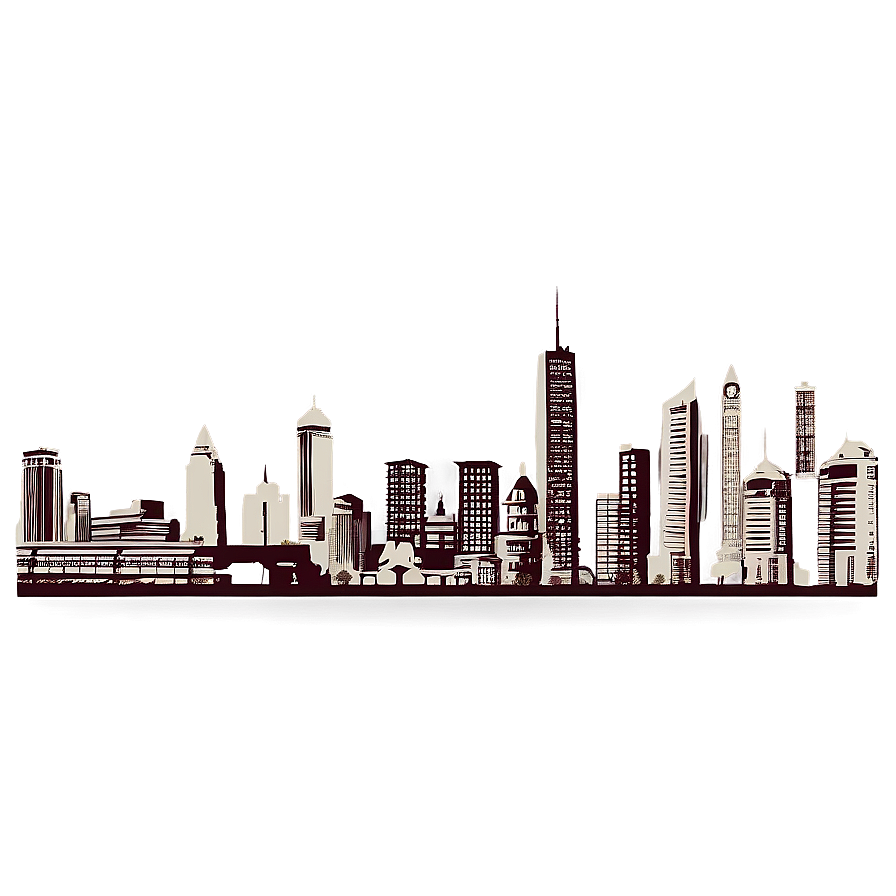 Vintage City Skyline Png 06202024 PNG Image