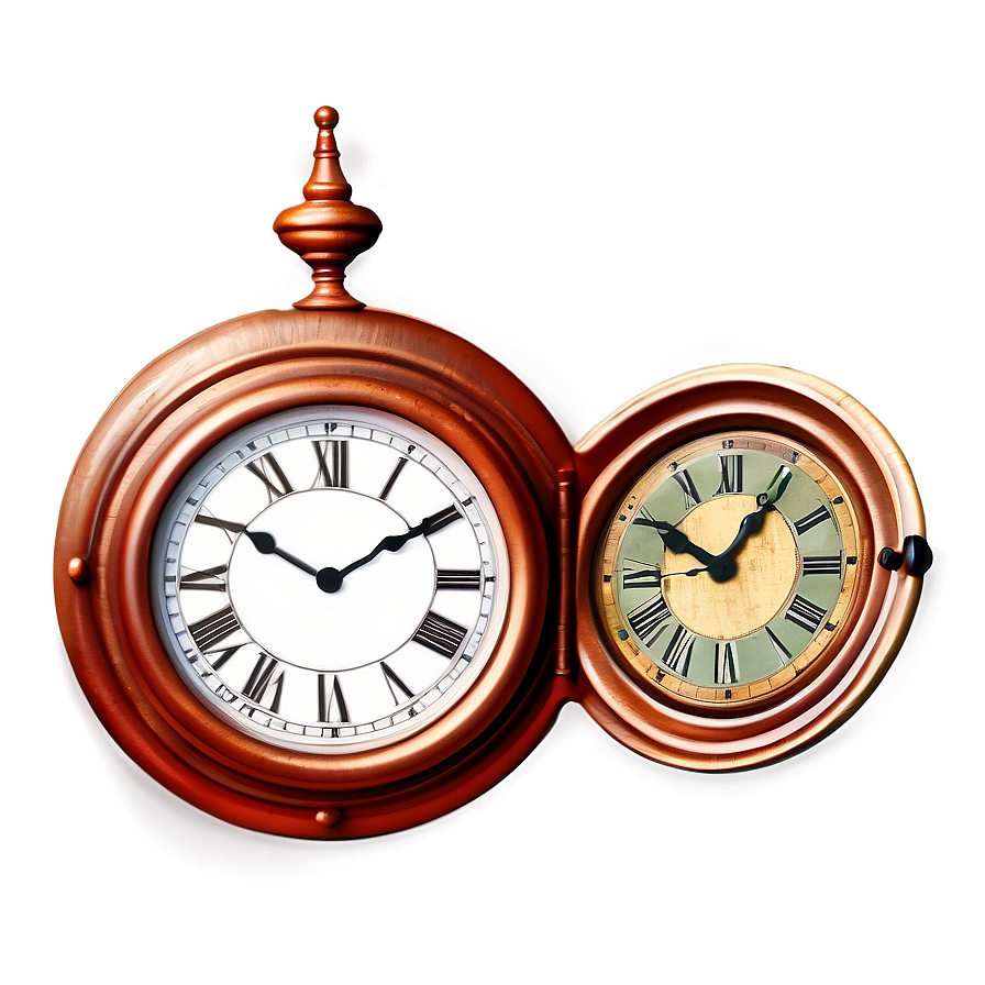 Vintage Clock Clipart Png Gte64 PNG Image