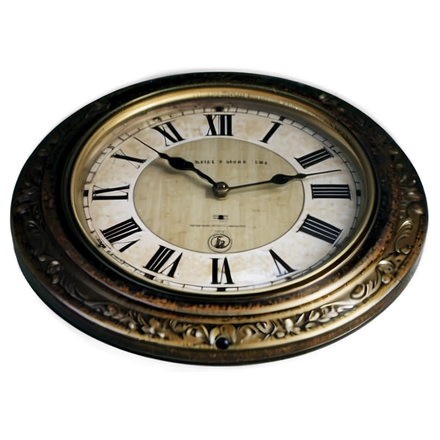 Vintage Clock Png Msw PNG Image