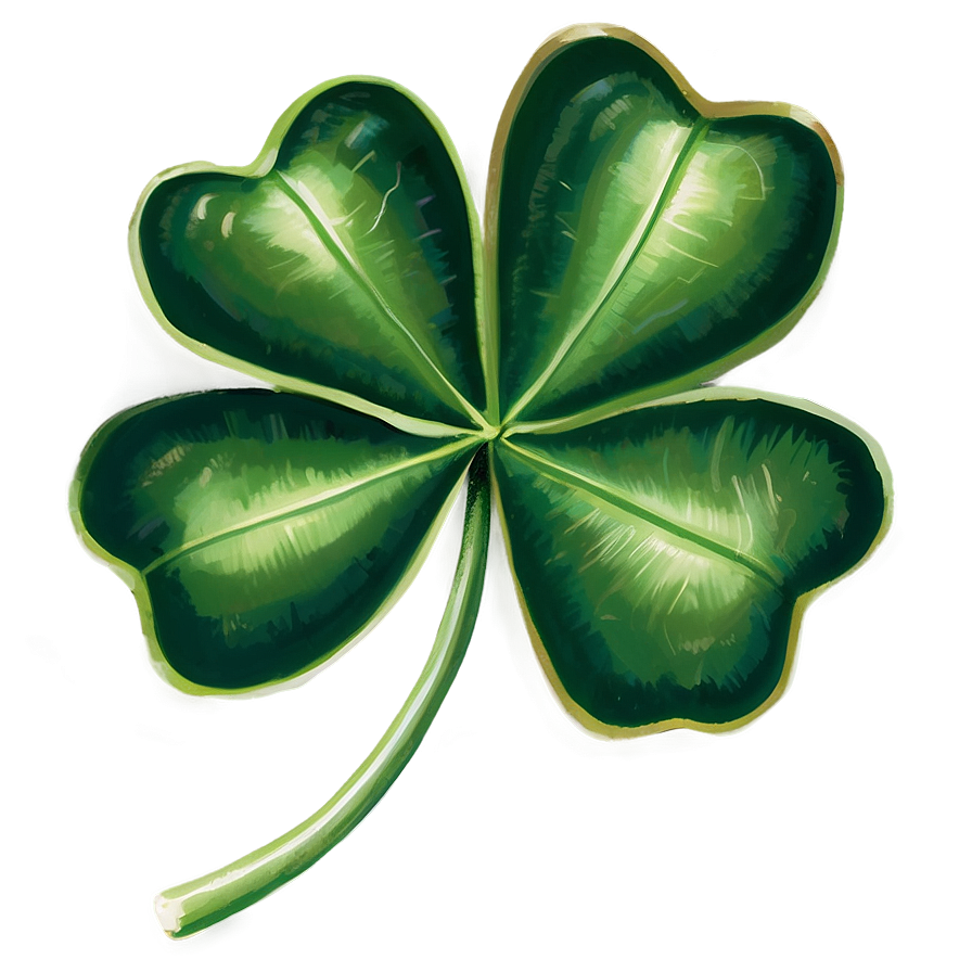 Vintage Clover Png Ink PNG Image