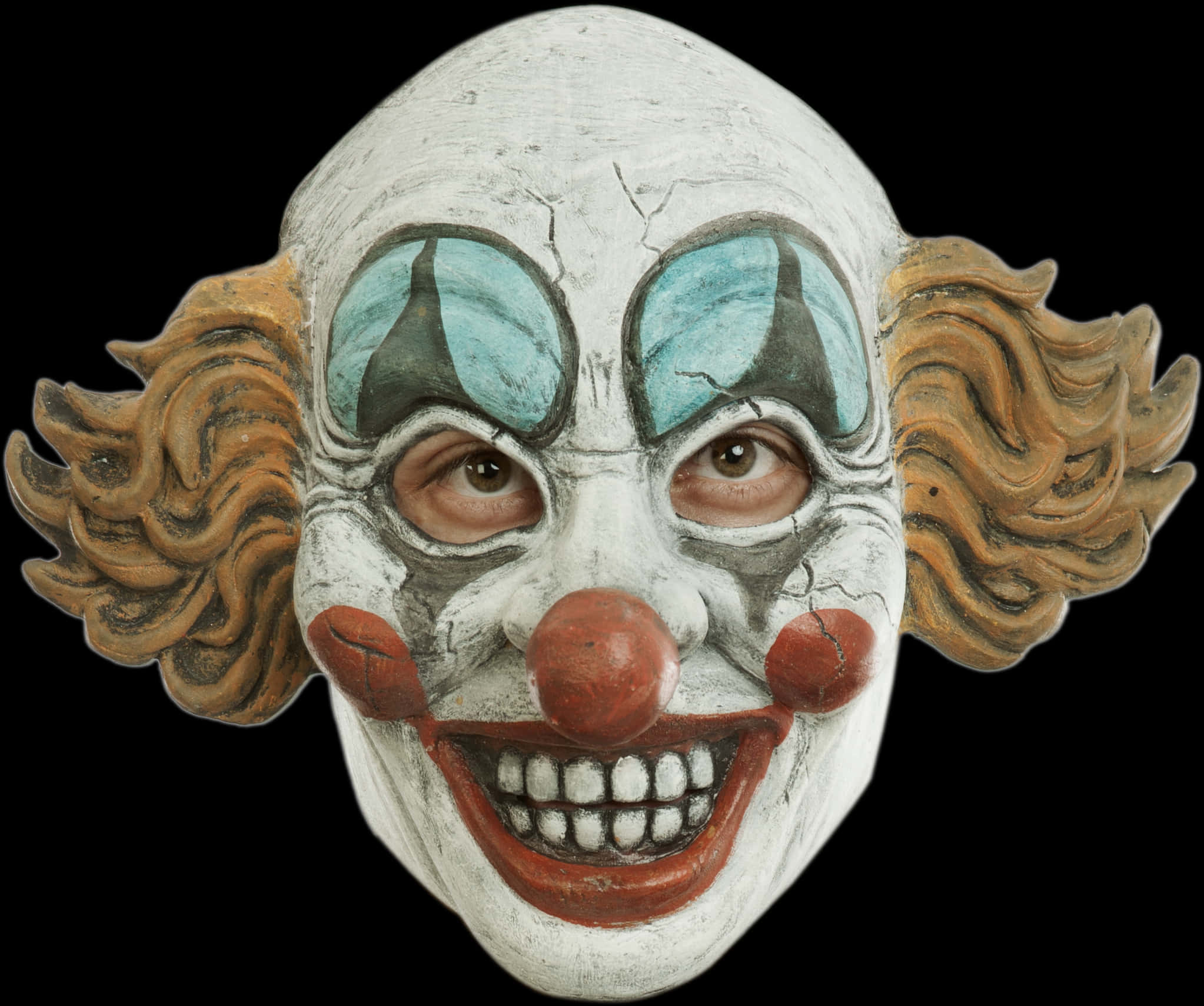 Vintage Clown Mask Portrait PNG Image