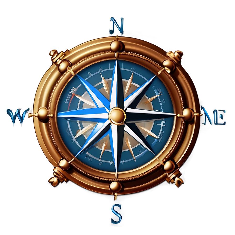 Vintage Compass Rose Design Png 05252024 PNG Image