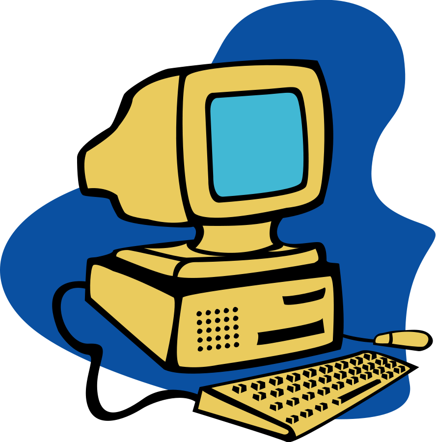 Vintage Computer Clipart PNG Image