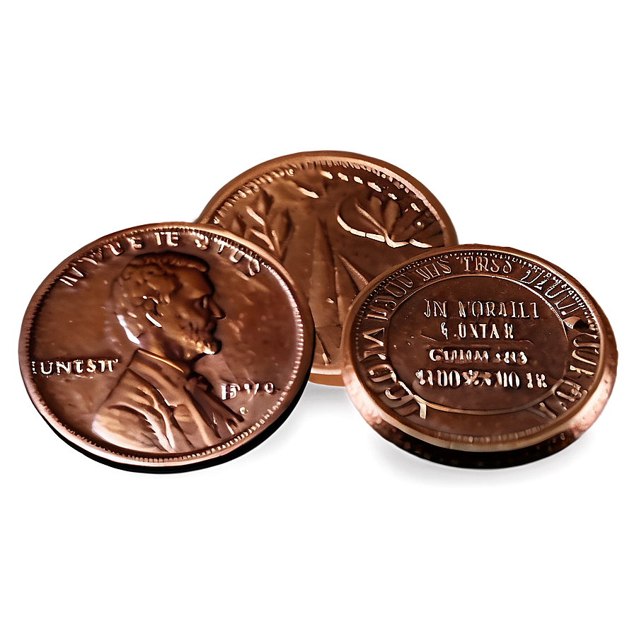 Vintage Copper Pennies Png 98 PNG Image