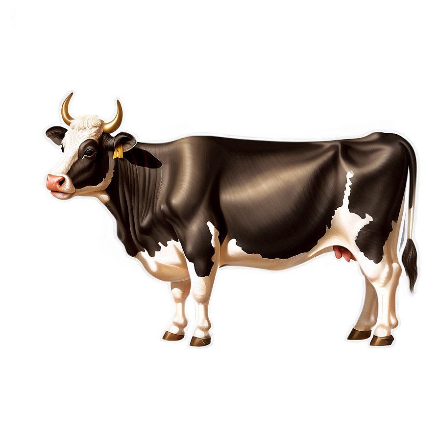 Vintage Cow Drawing Clipart Png 59 PNG Image