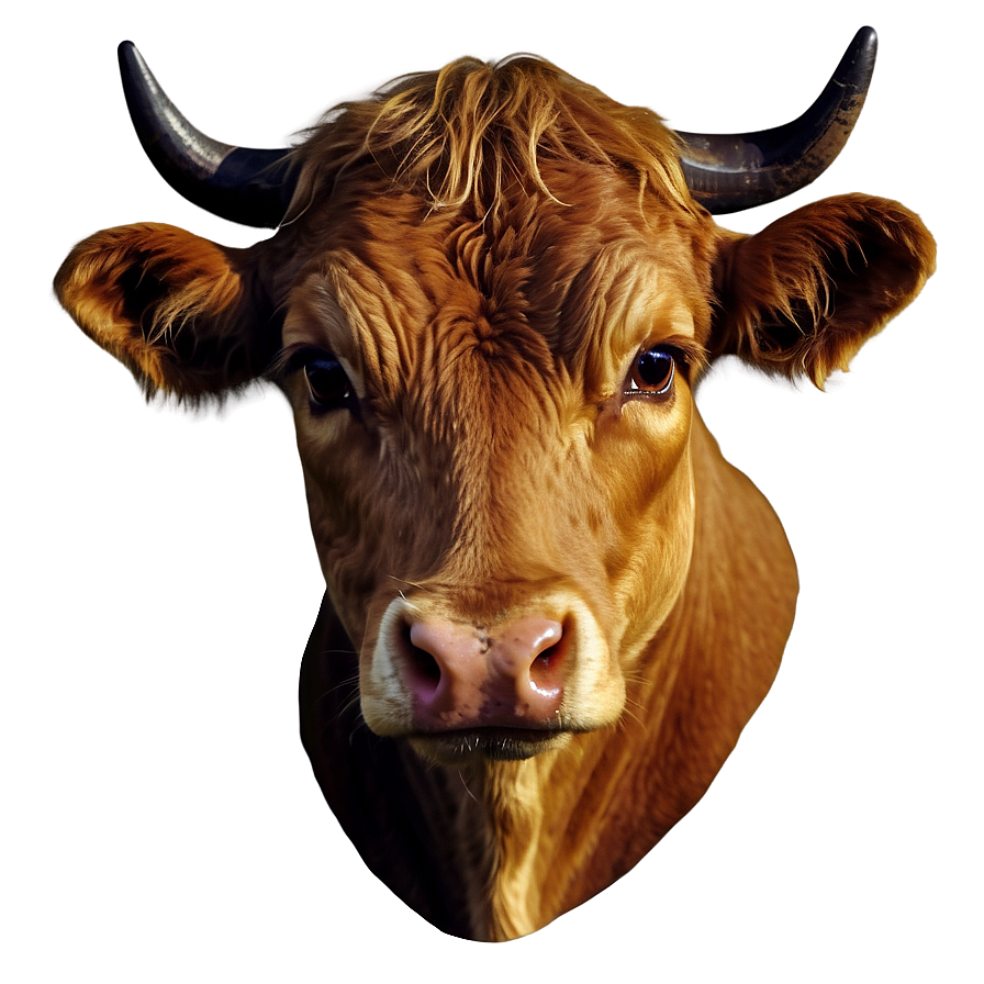 Vintage Cow Head Design Png Oqo94 PNG Image