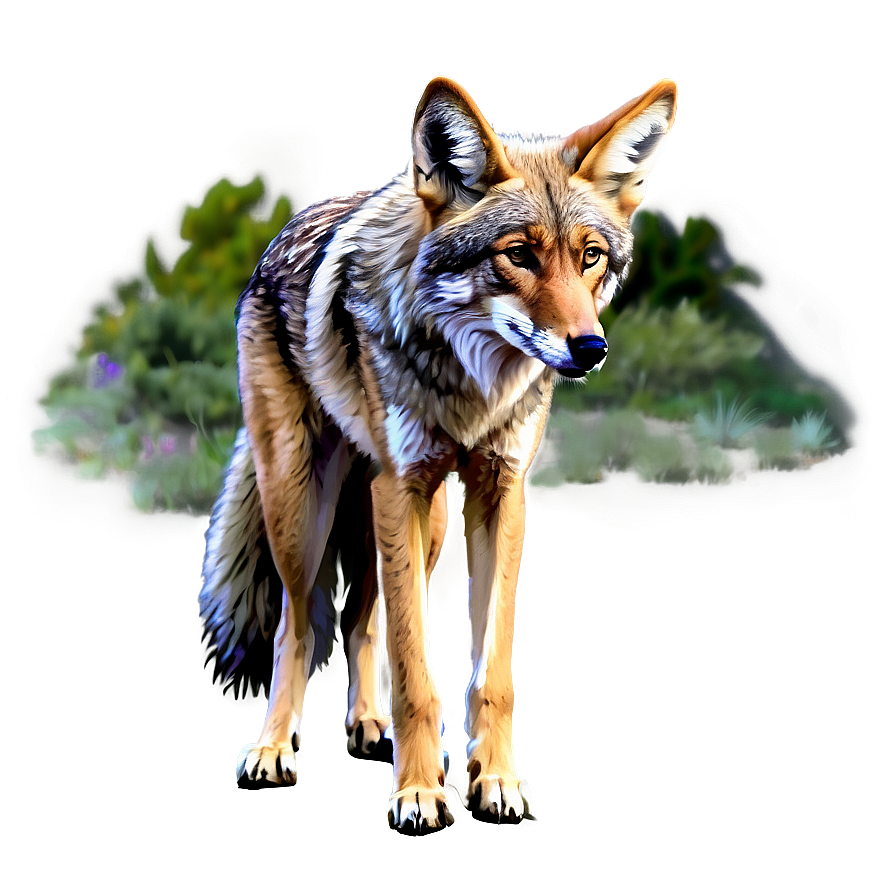 Vintage Coyote Sketch Png Ejb83 PNG Image