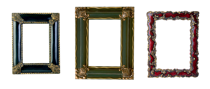 Vintage Decorative Picture Frames PNG Image